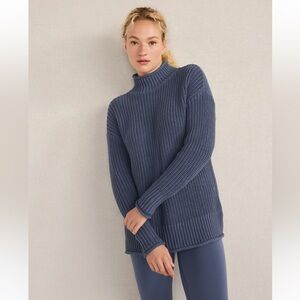 Haven Well Within Organic Cotton Shaker Stitch Roll Neck Sweater